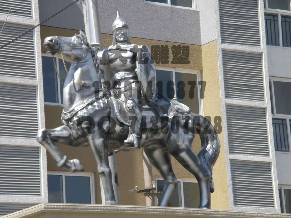 玻璃钢欧洲骑士雕塑